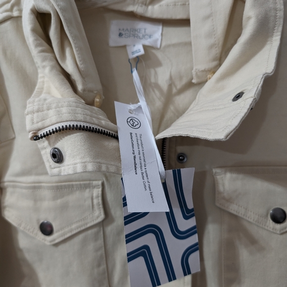 Market & Spruce Hooded Jacket Zip Front Size M NWT Kathleen - Picture 7 of 8